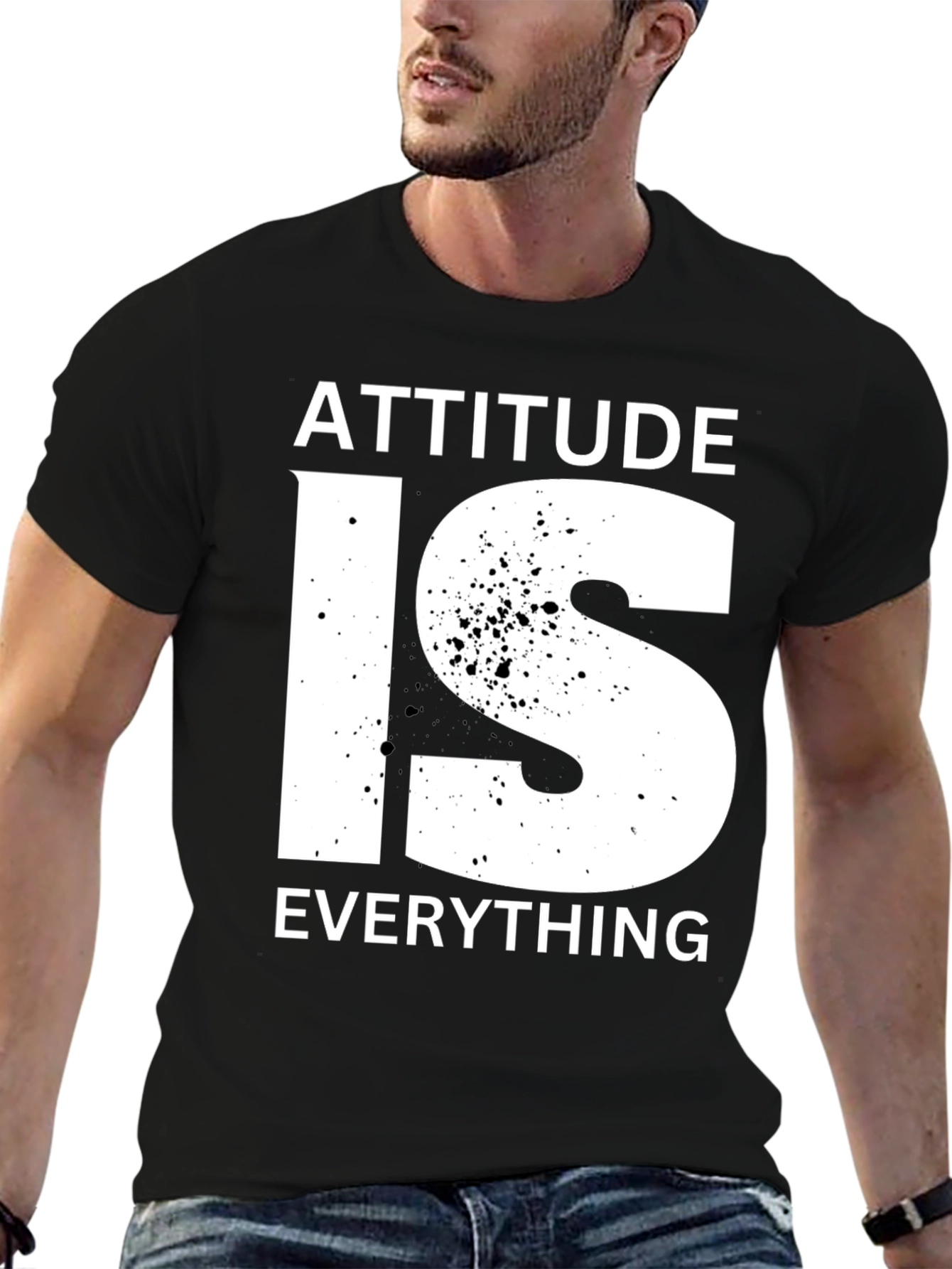 Attitude is Everything Graphic Tee - Black