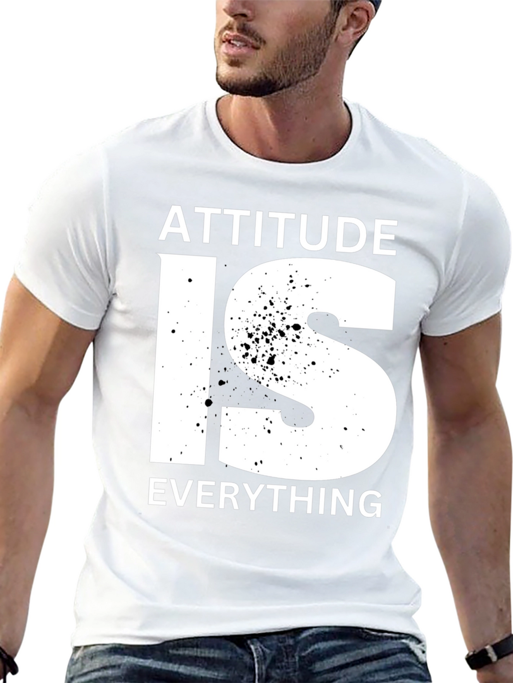 Attitude is Everything Graphic Tee - Black