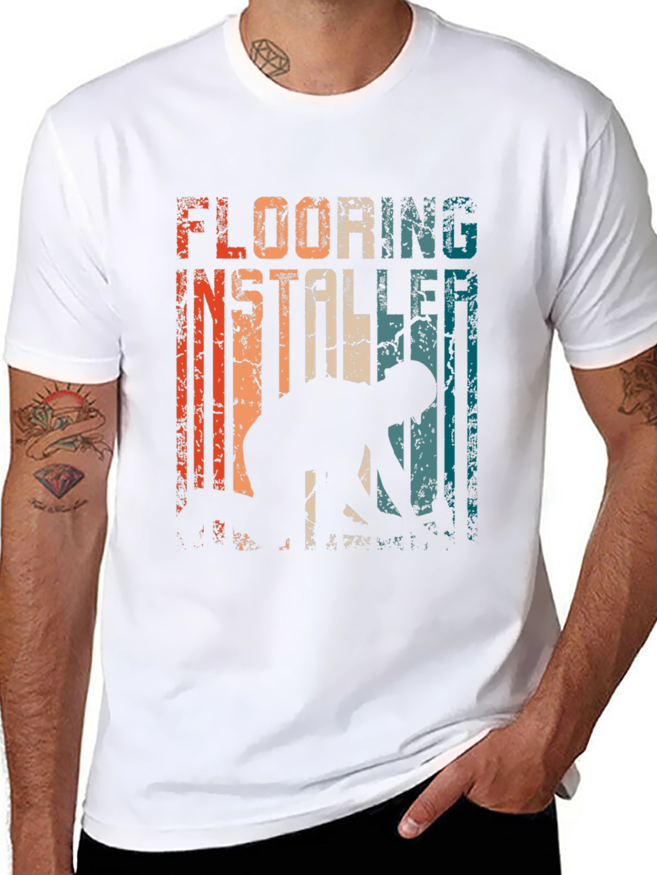 Flooring Installer Retro Graphic Tee
