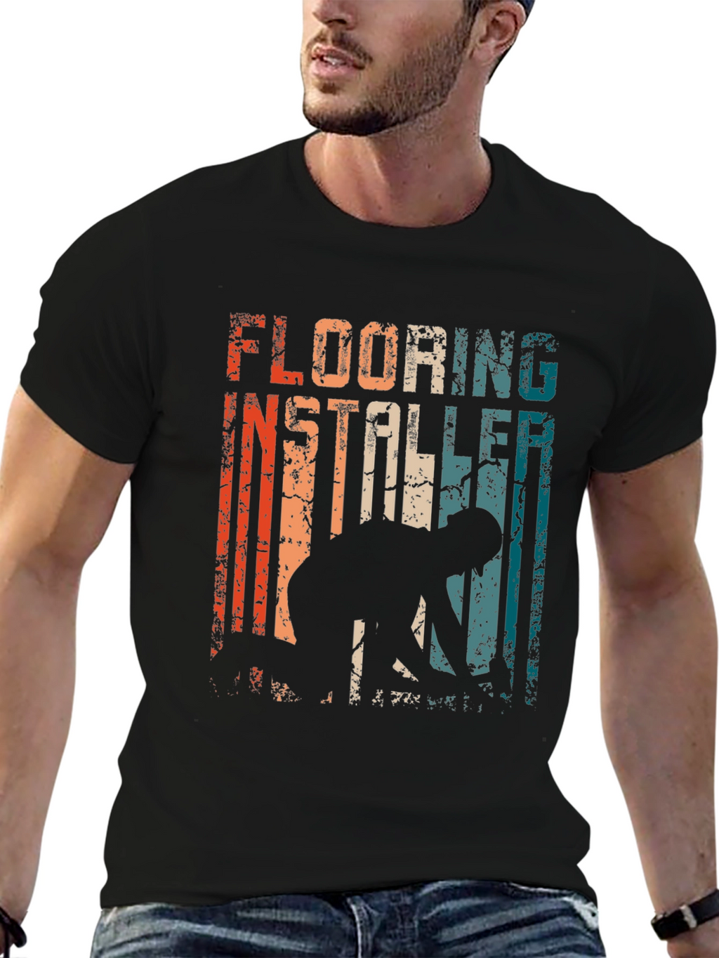 Flooring Installer Retro Graphic Tee