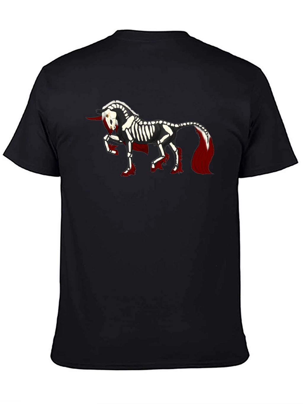 Skeleton Unicorn Black T-Shirt