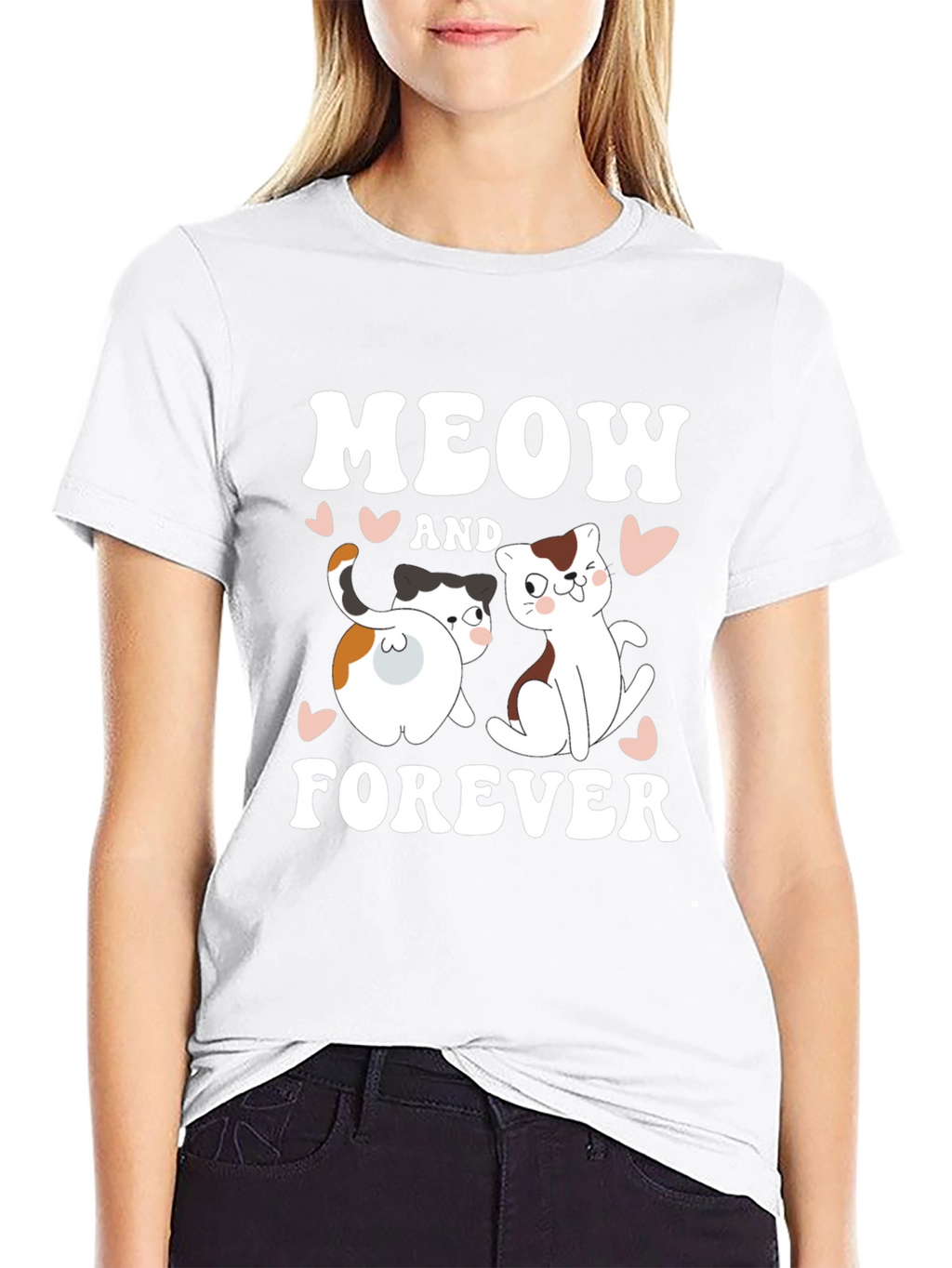 Meow and Forever Cat Lover T-Shirt