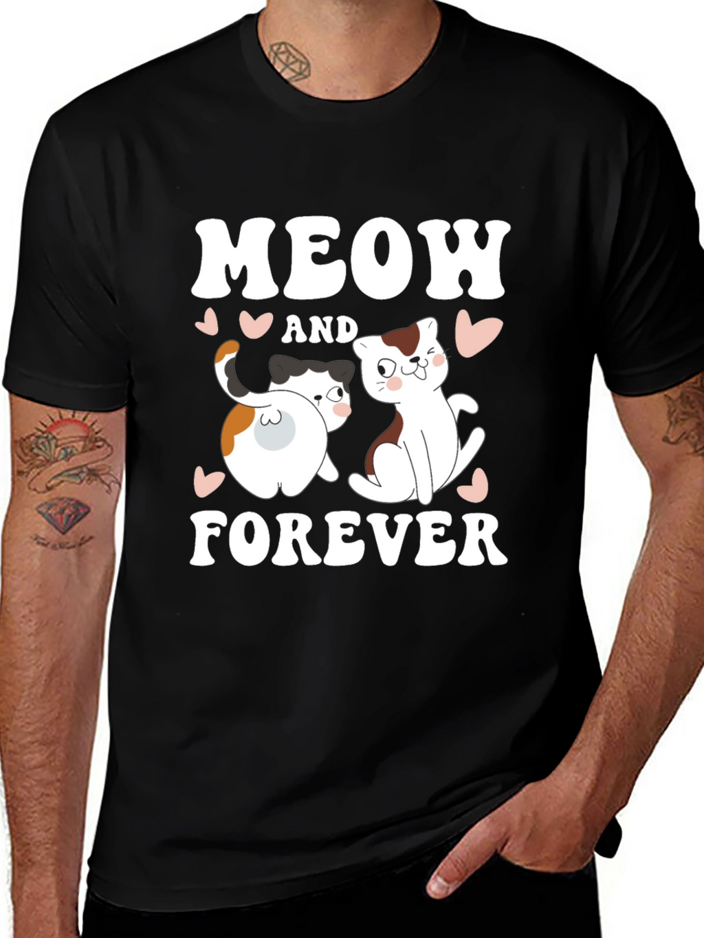 Meow and Forever Cat Lover T-Shirt