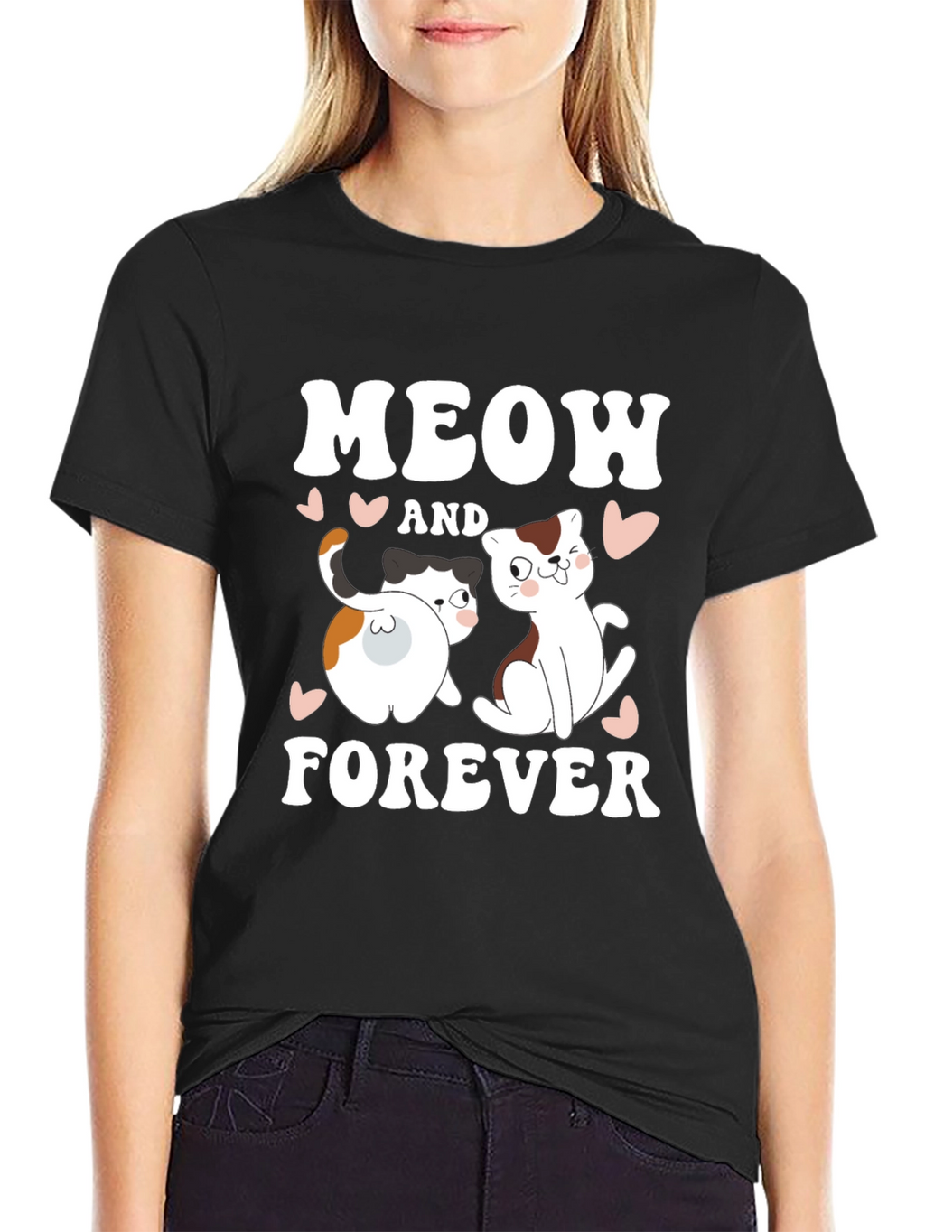 Meow and Forever Cat Lover T-Shirt