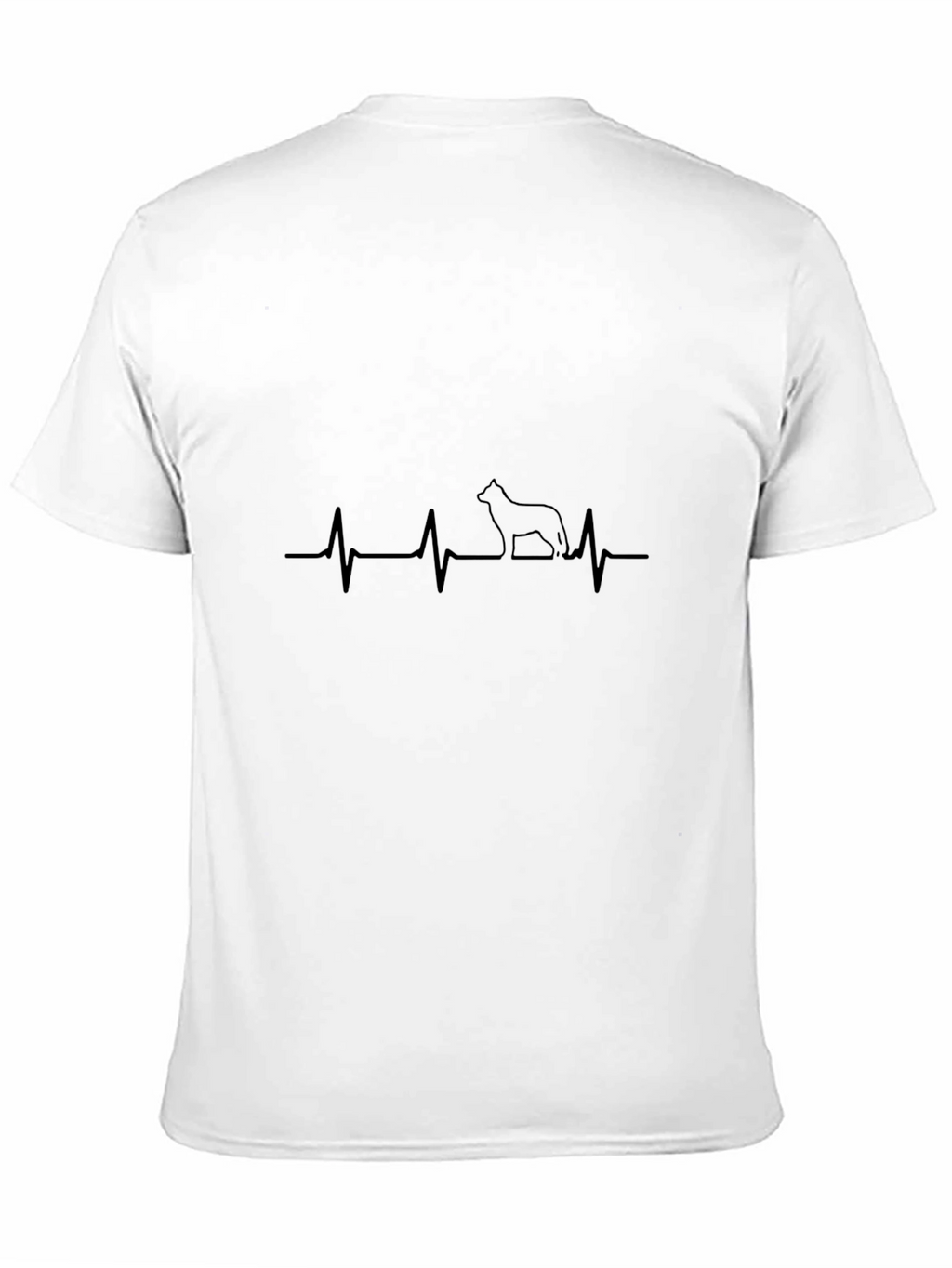 Dog Heartbeat T-Shirt - Mens Black Tee