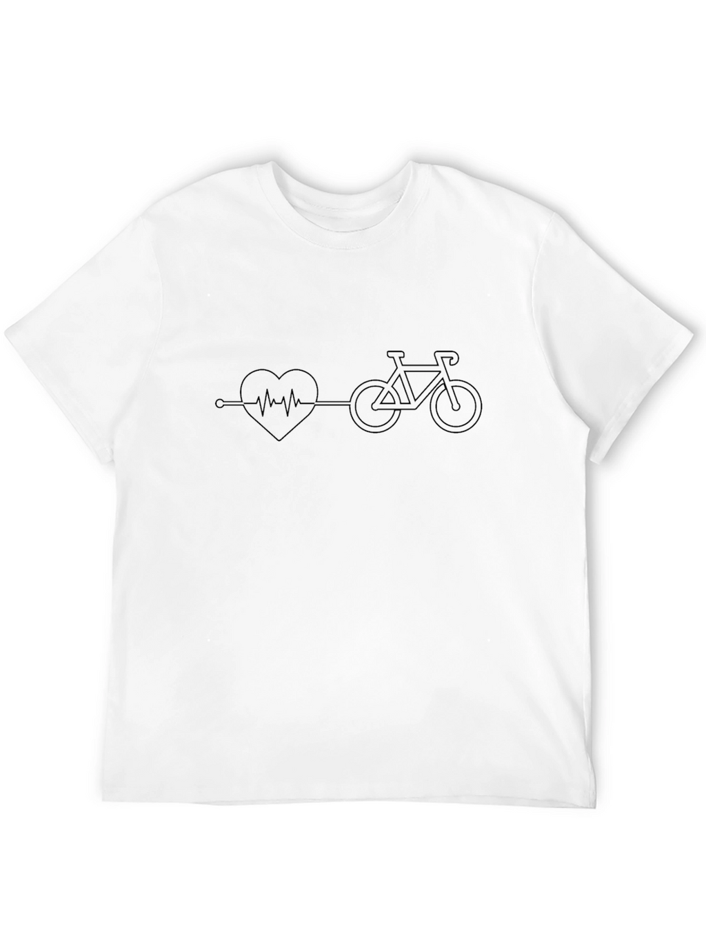 Cycling Heartbeat T-Shirt - Black