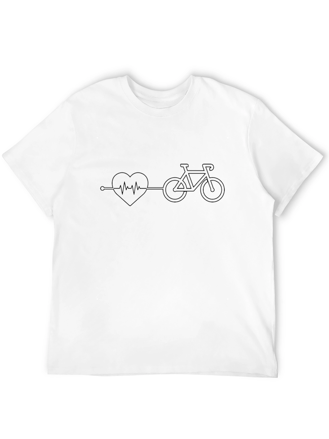 Cycling Heartbeat T-Shirt - Black