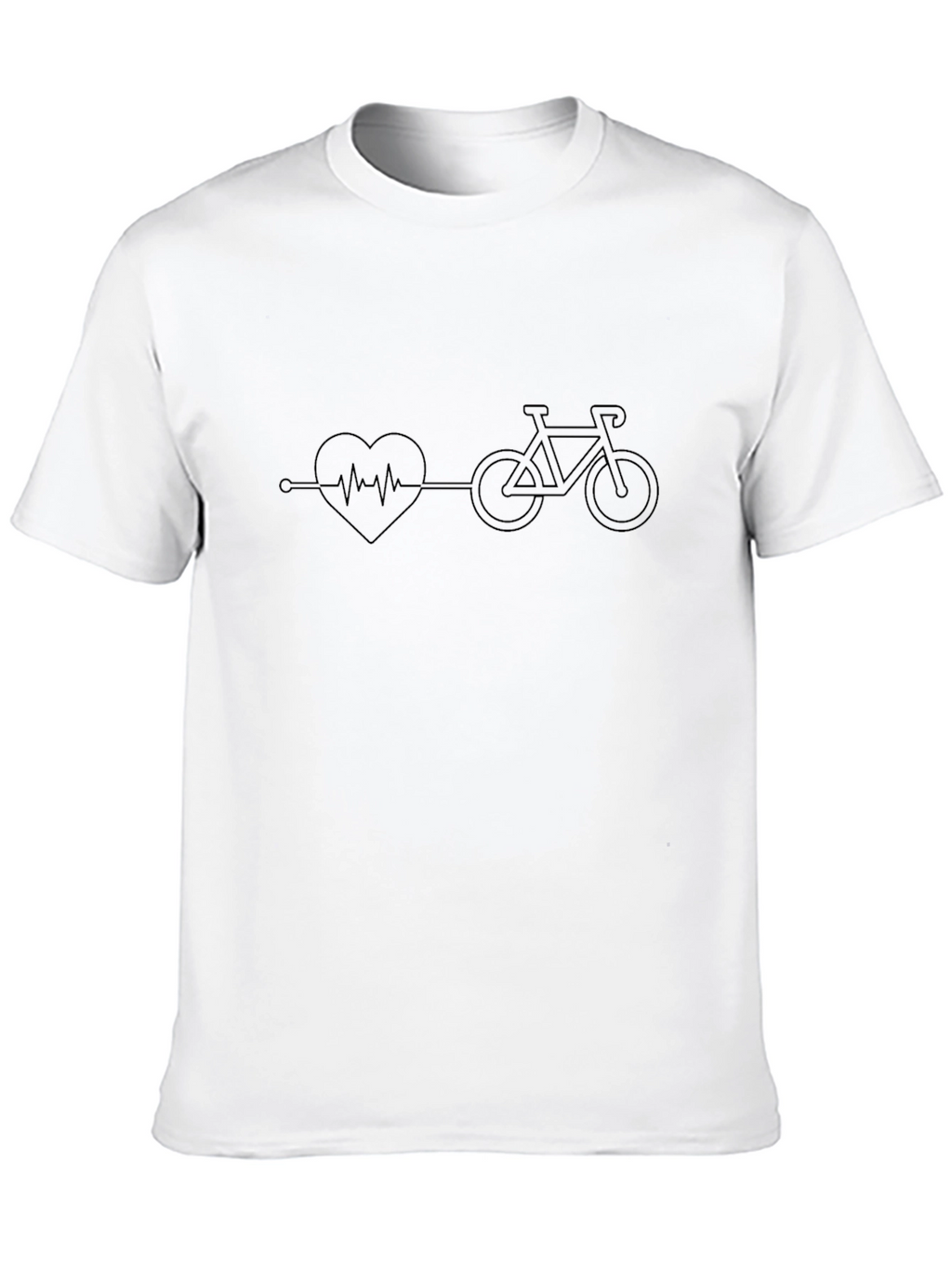 Cycling Heartbeat T-Shirt - Black