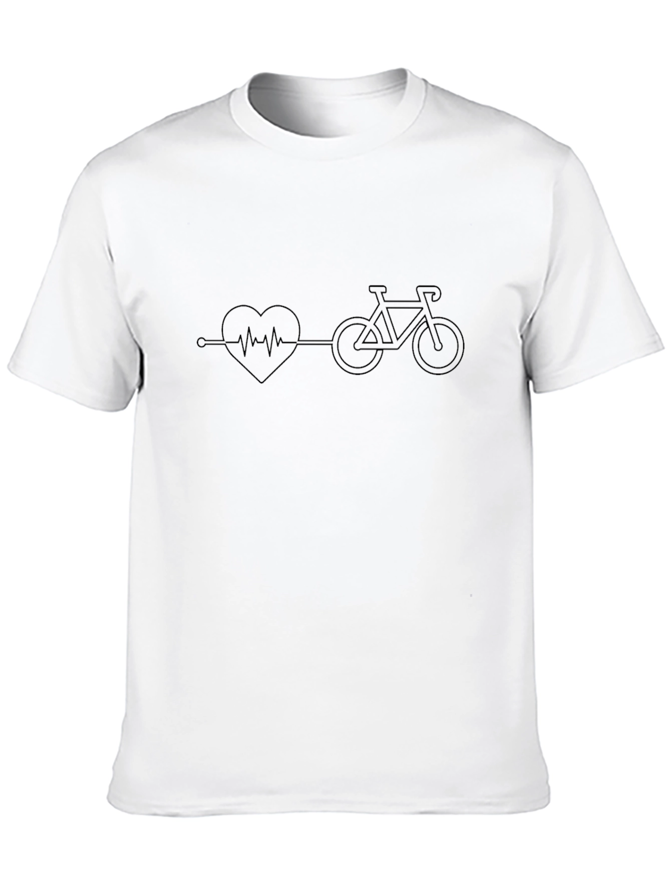 Cycling Heartbeat T-Shirt - Black
