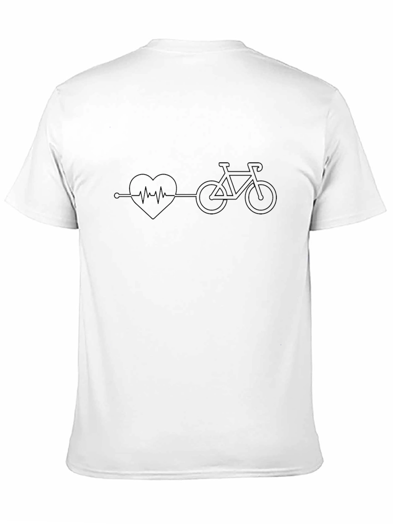 Cycling Heartbeat T-Shirt - Black
