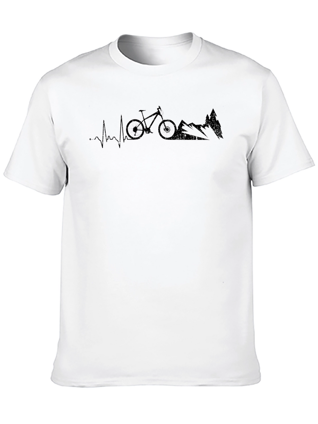 Mountain Bike Heartbeat Mens T-Shirt
