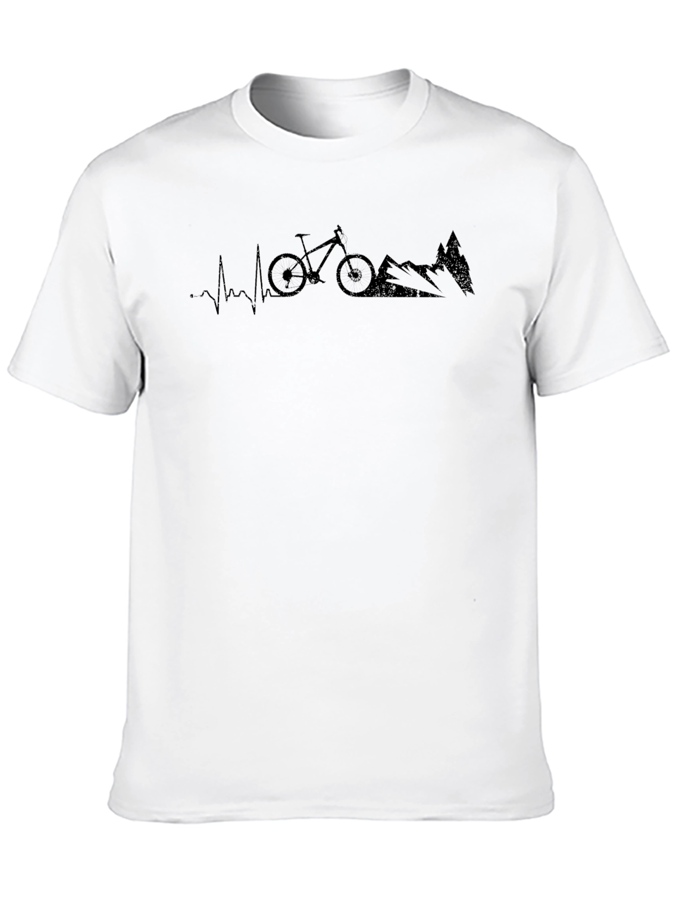 Mountain Bike Heartbeat Mens T-Shirt