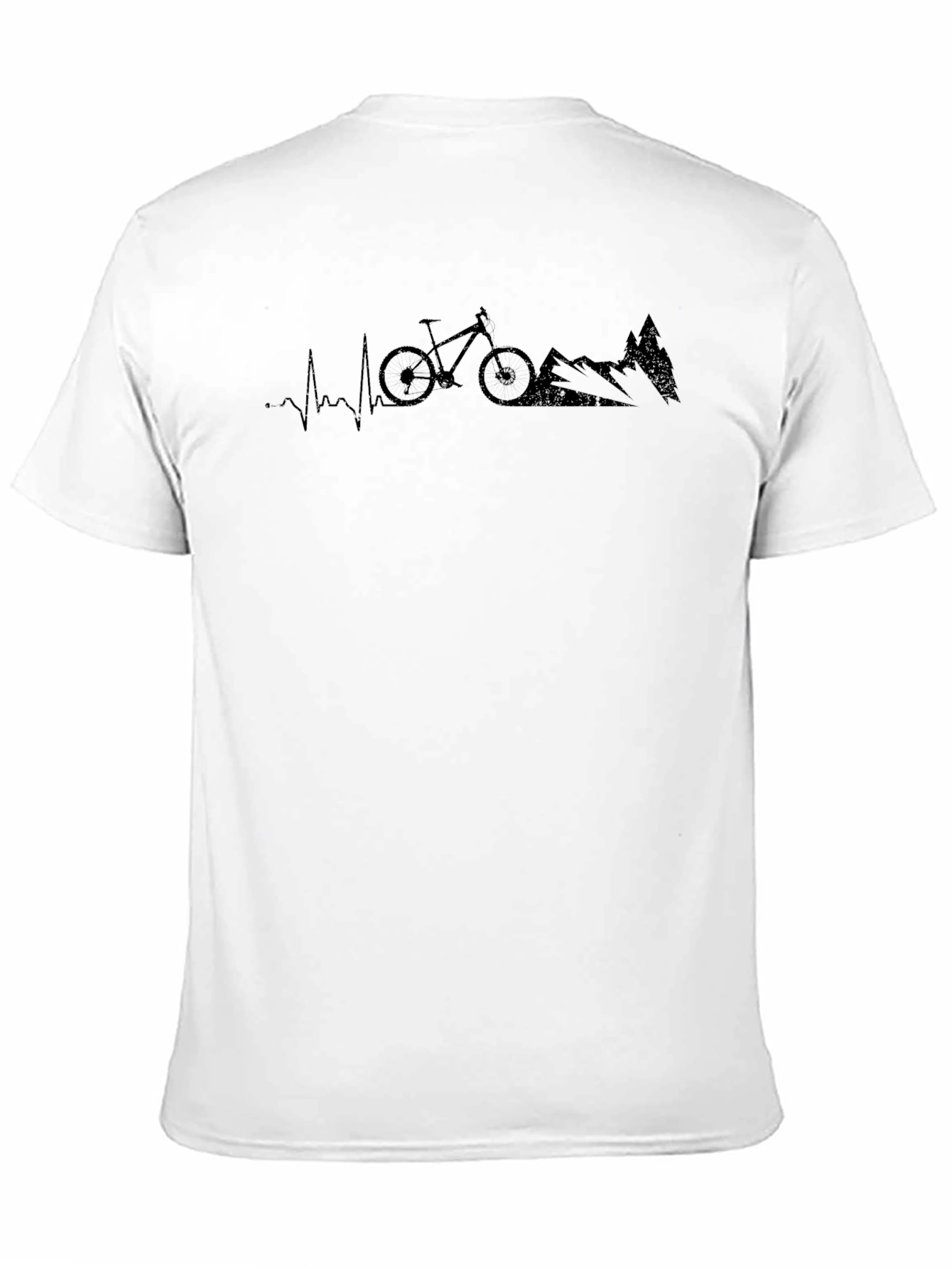 Mountain Bike Heartbeat Mens T-Shirt