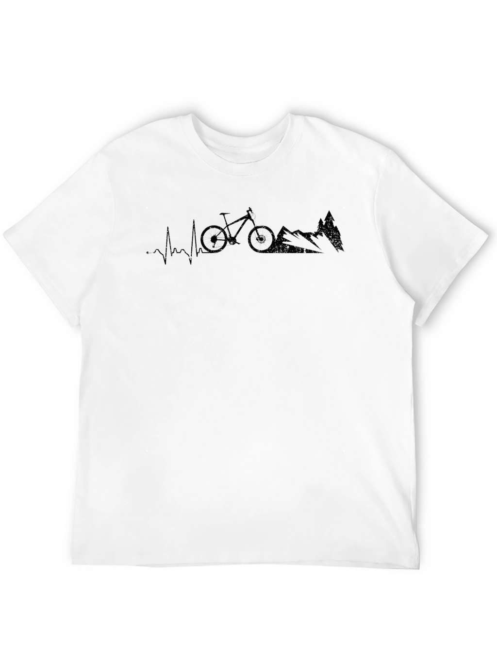 Mountain Bike Heartbeat Mens T-Shirt