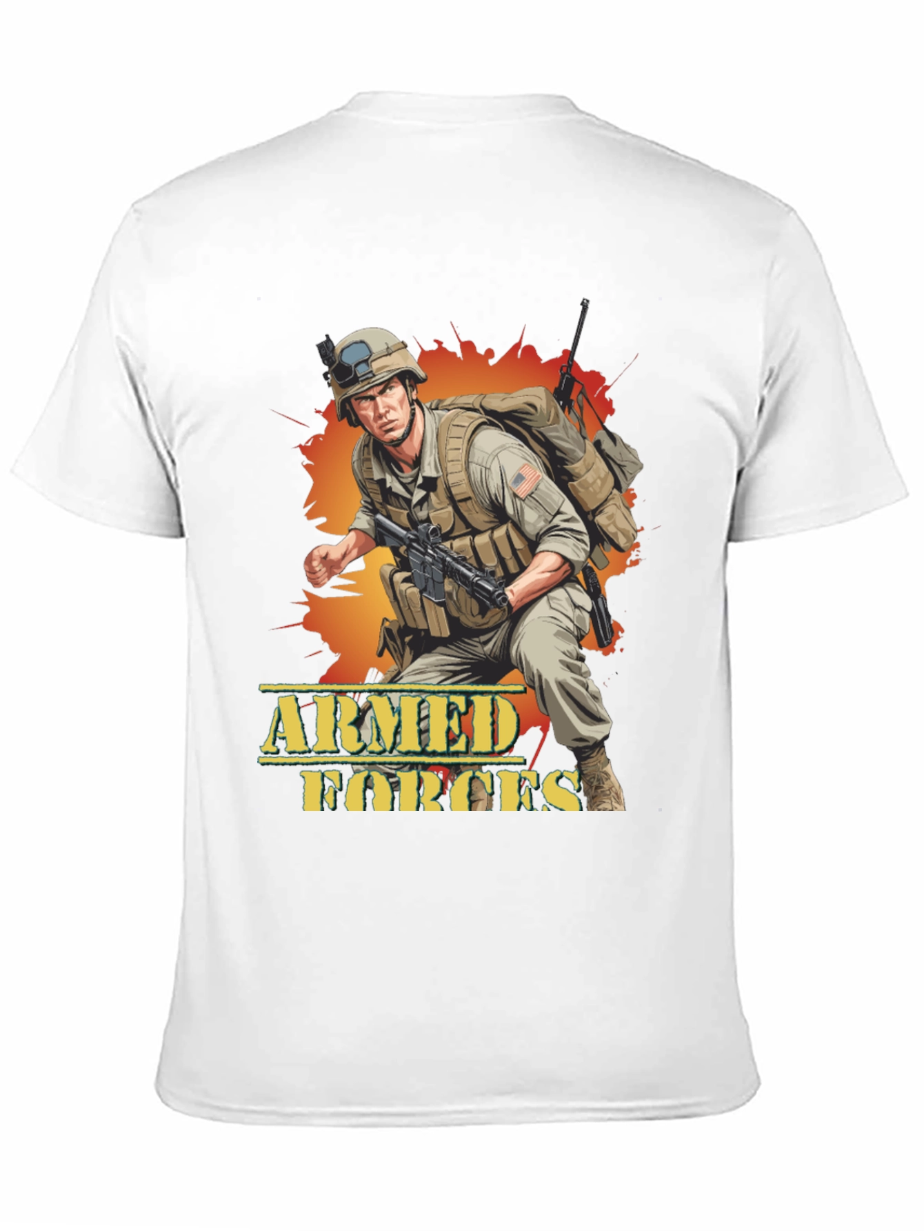 Armed Forces Graphic Tee - Military Soldier Design