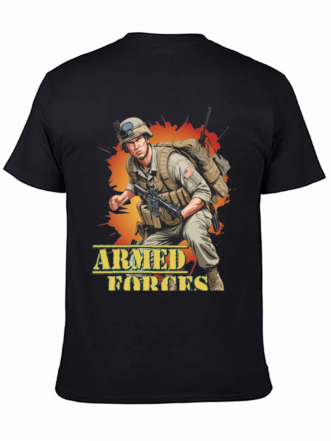 Armed Forces Graphic Tee - Military Soldier Design