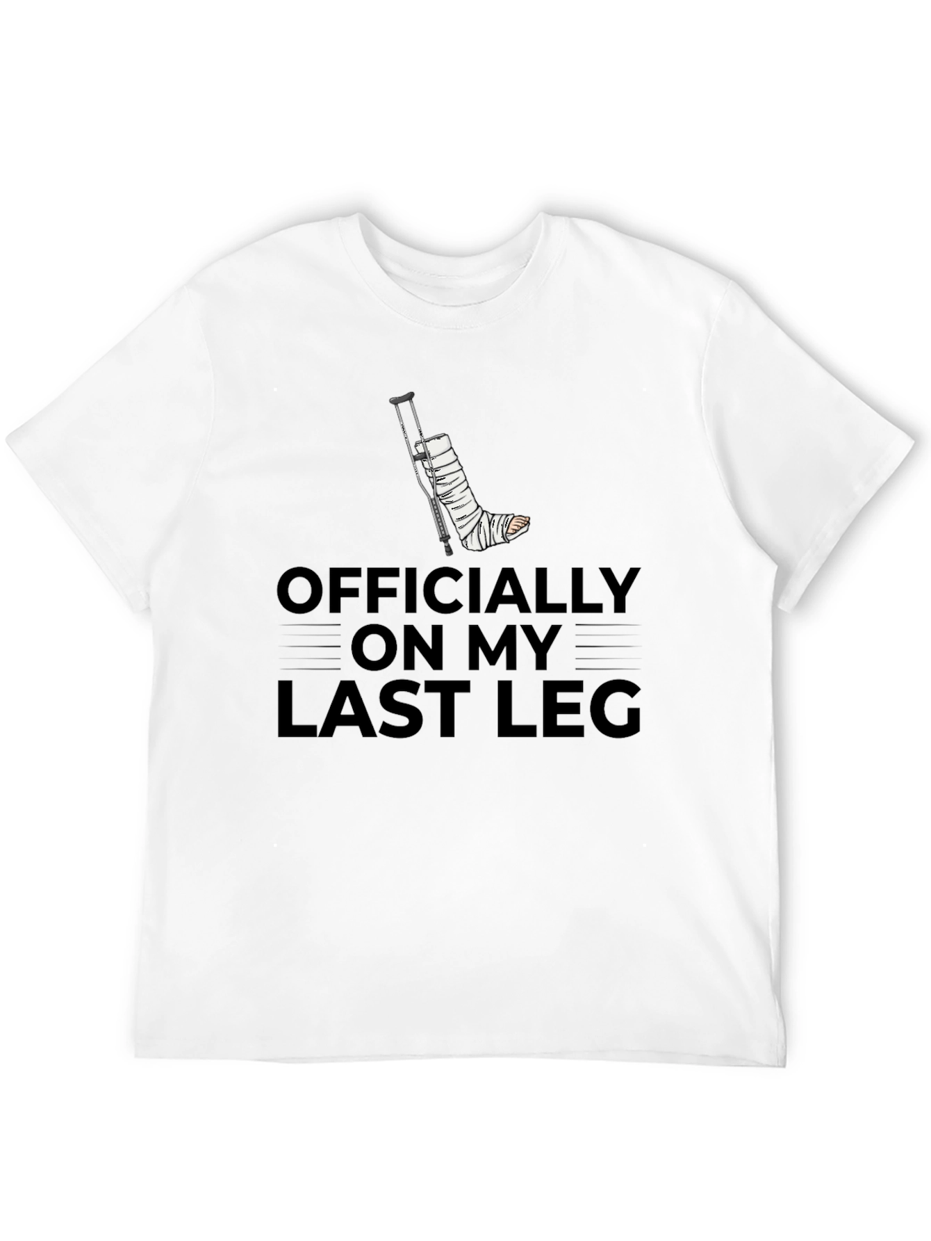 Officially On My Last Leg Black T-Shirt