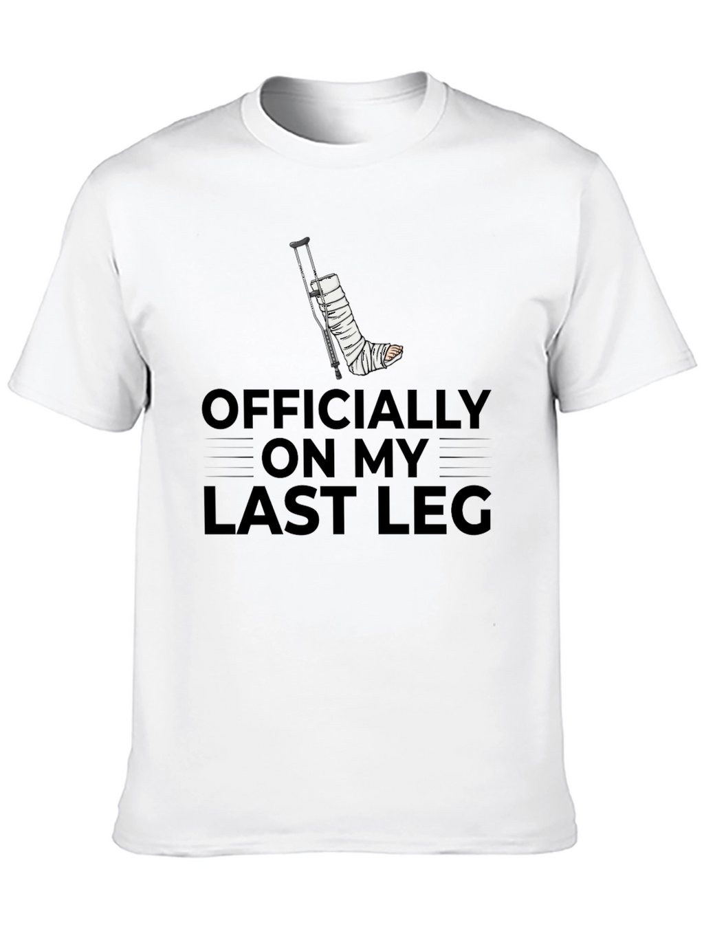 Officially On My Last Leg Black T-Shirt