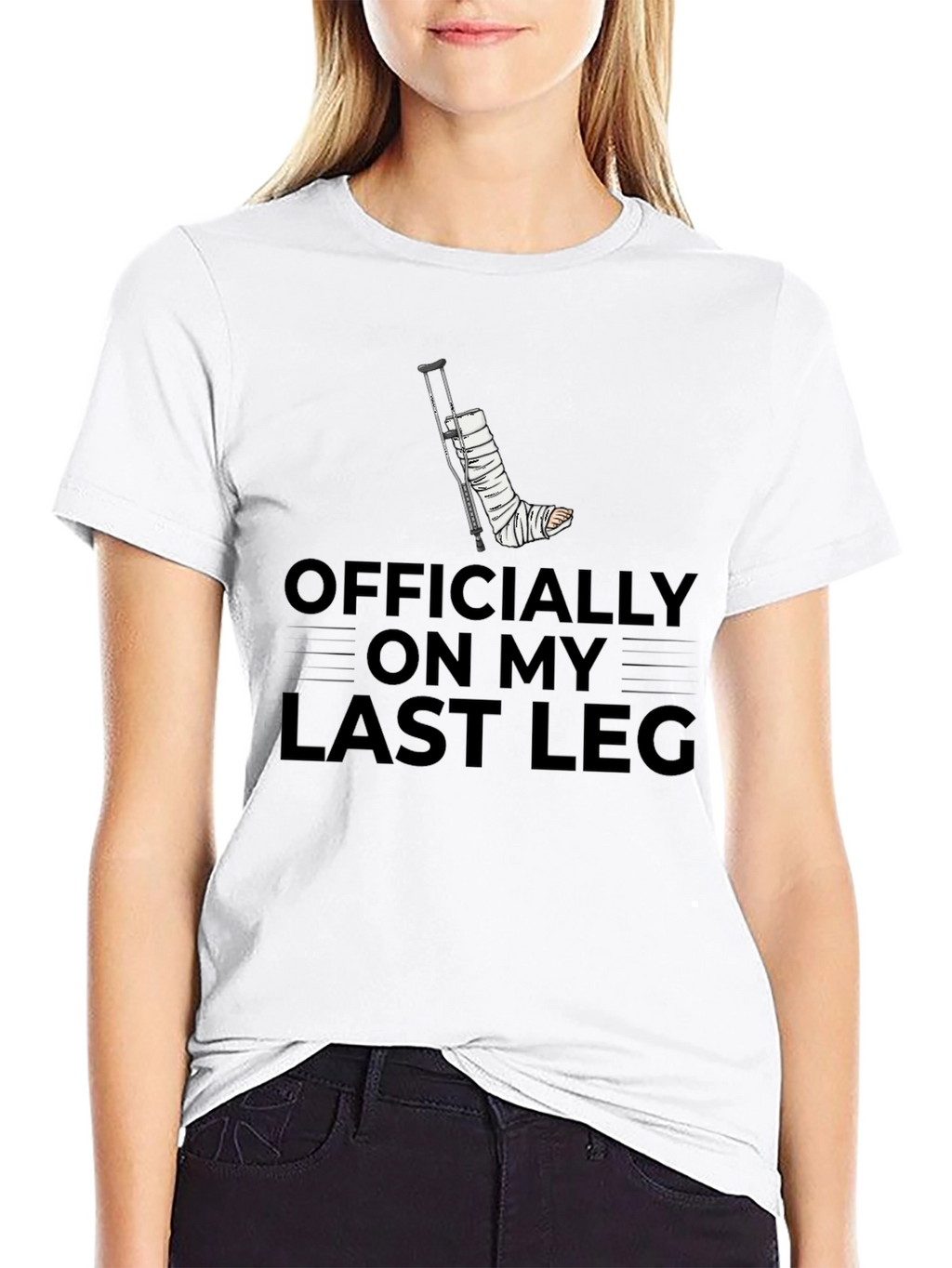 Officially On My Last Leg Black T-Shirt