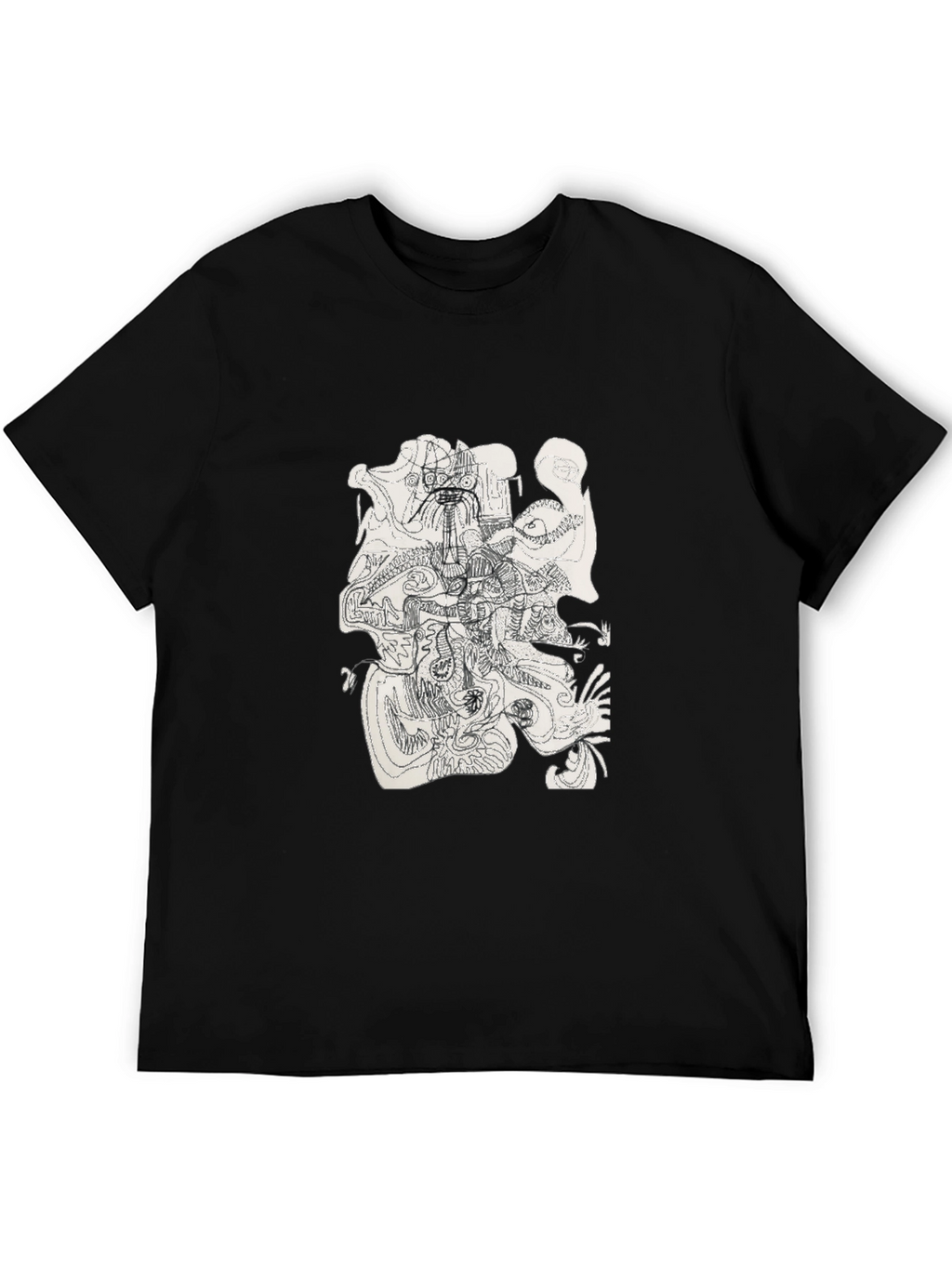 Abstract Art Black T-Shirt