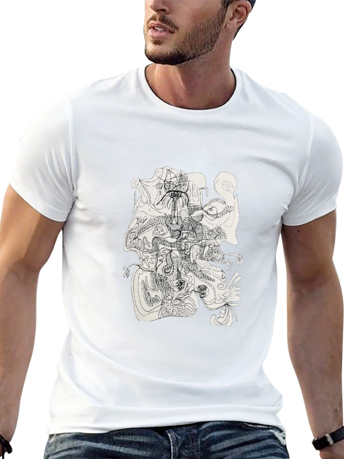 Abstract Art Black T-Shirt