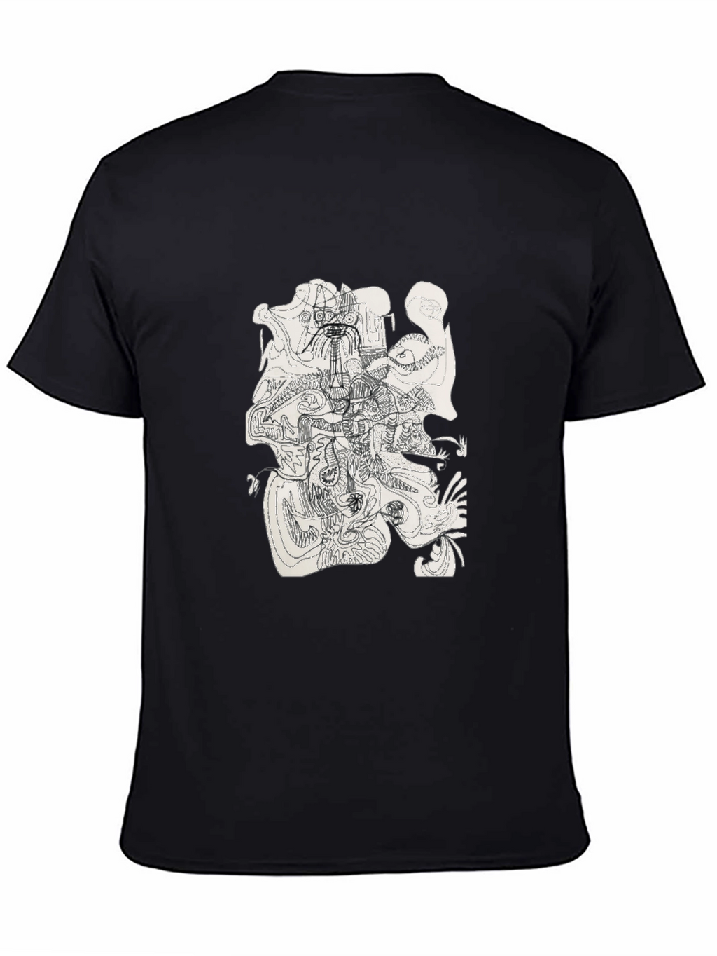 Abstract Art Black T-Shirt