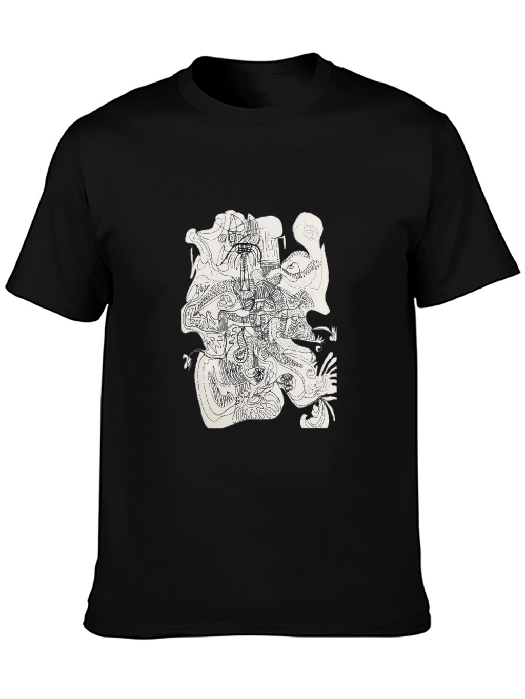 Abstract Art Black T-Shirt