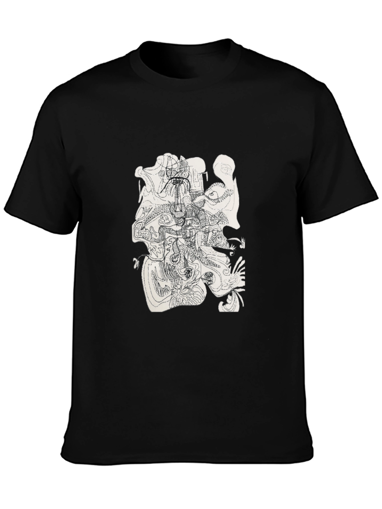 Abstract Art Black T-Shirt
