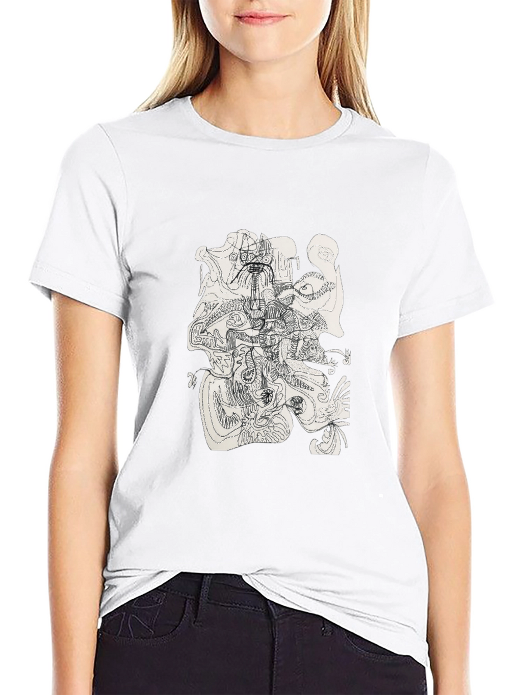 Abstract Art Black T-Shirt