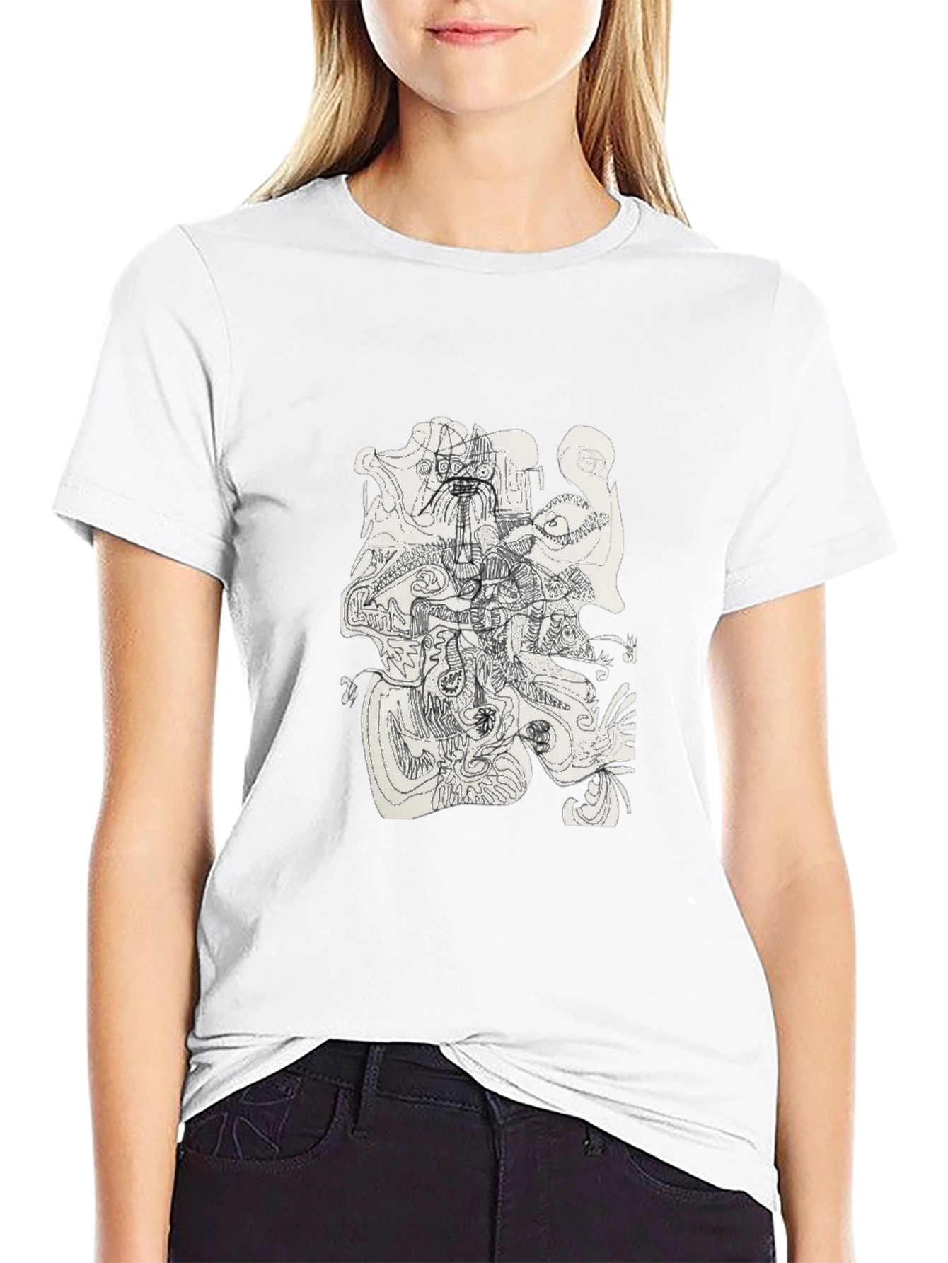 Abstract Art Black T-Shirt