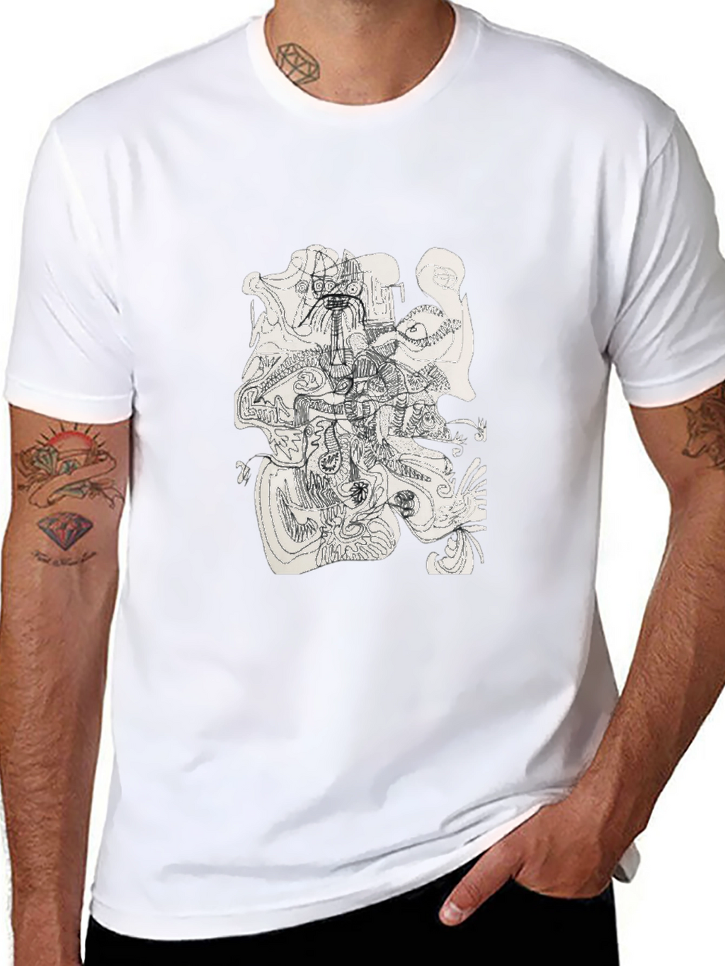 Abstract Art Black T-Shirt