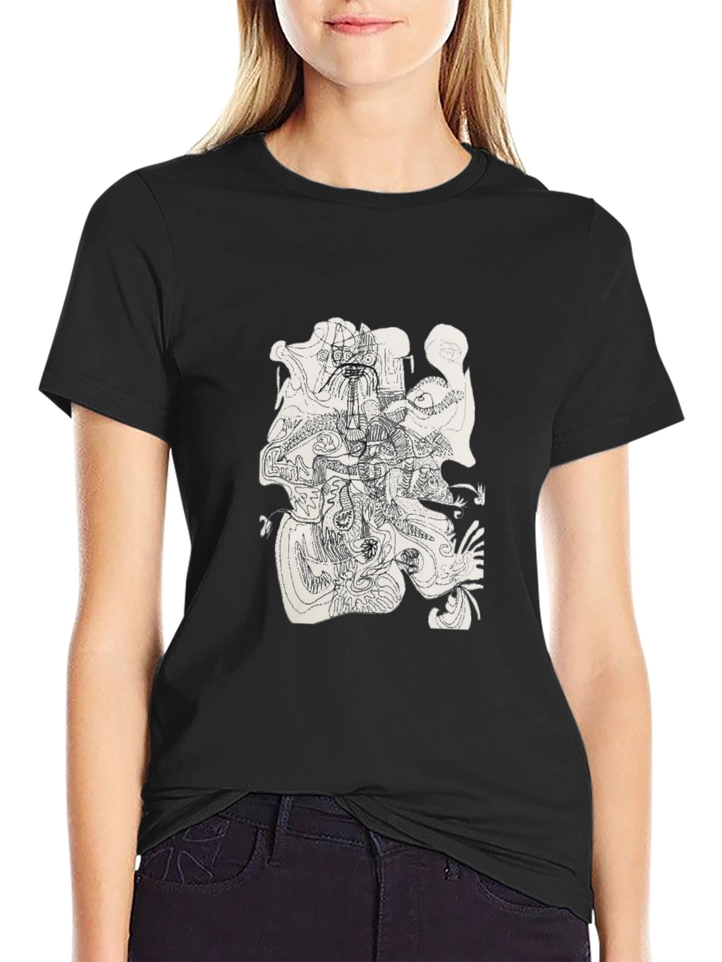 Abstract Art Black T-Shirt
