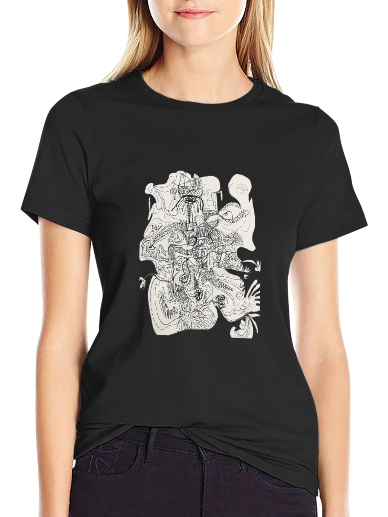 Abstract Art Black T-Shirt