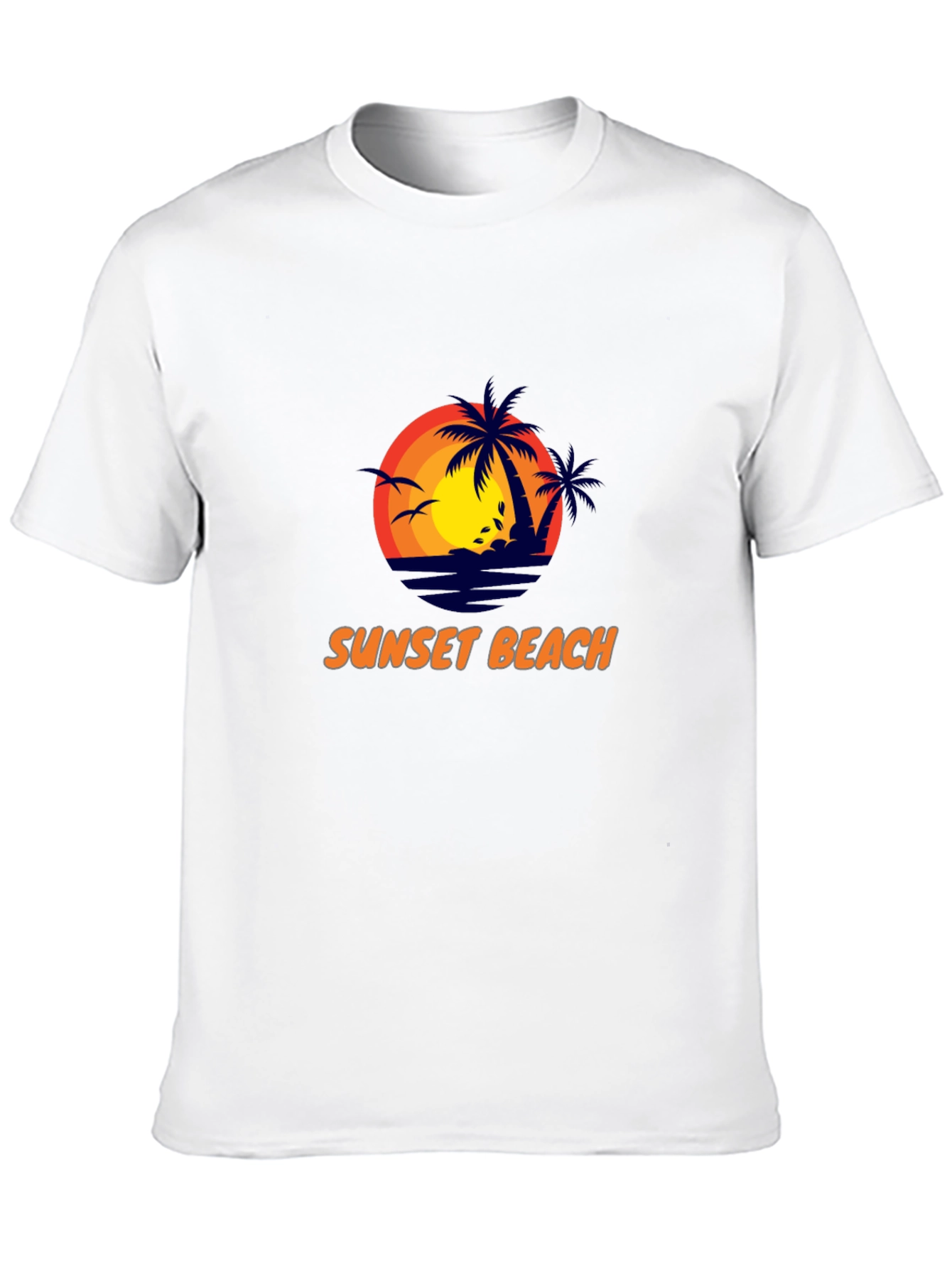Sunset Beach Graphic Tee - Stylish Black T-Shirt