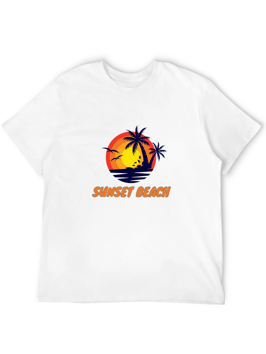 Sunset Beach Graphic Tee - Stylish Black T-Shirt