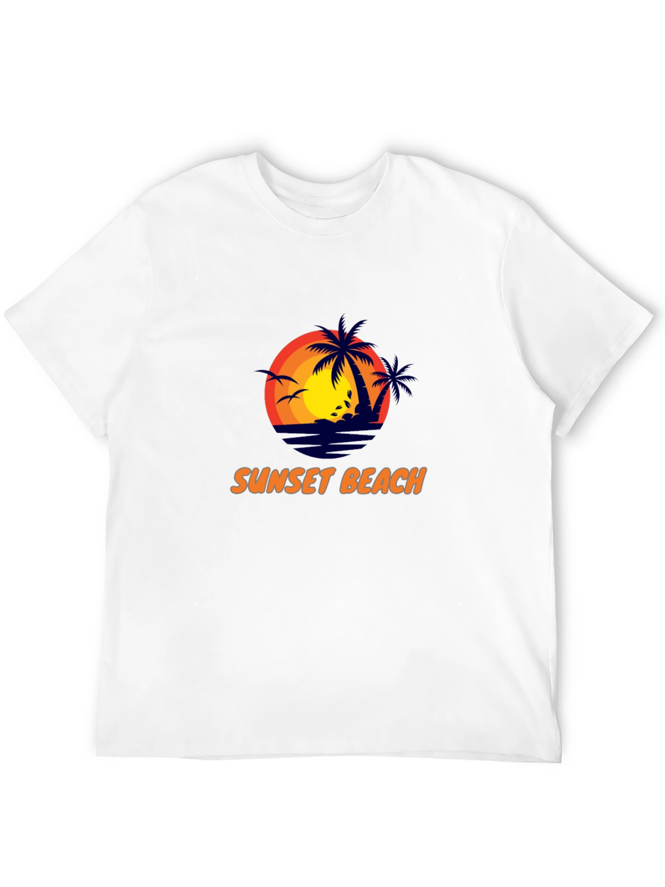 Sunset Beach Graphic Tee - Stylish Black T-Shirt