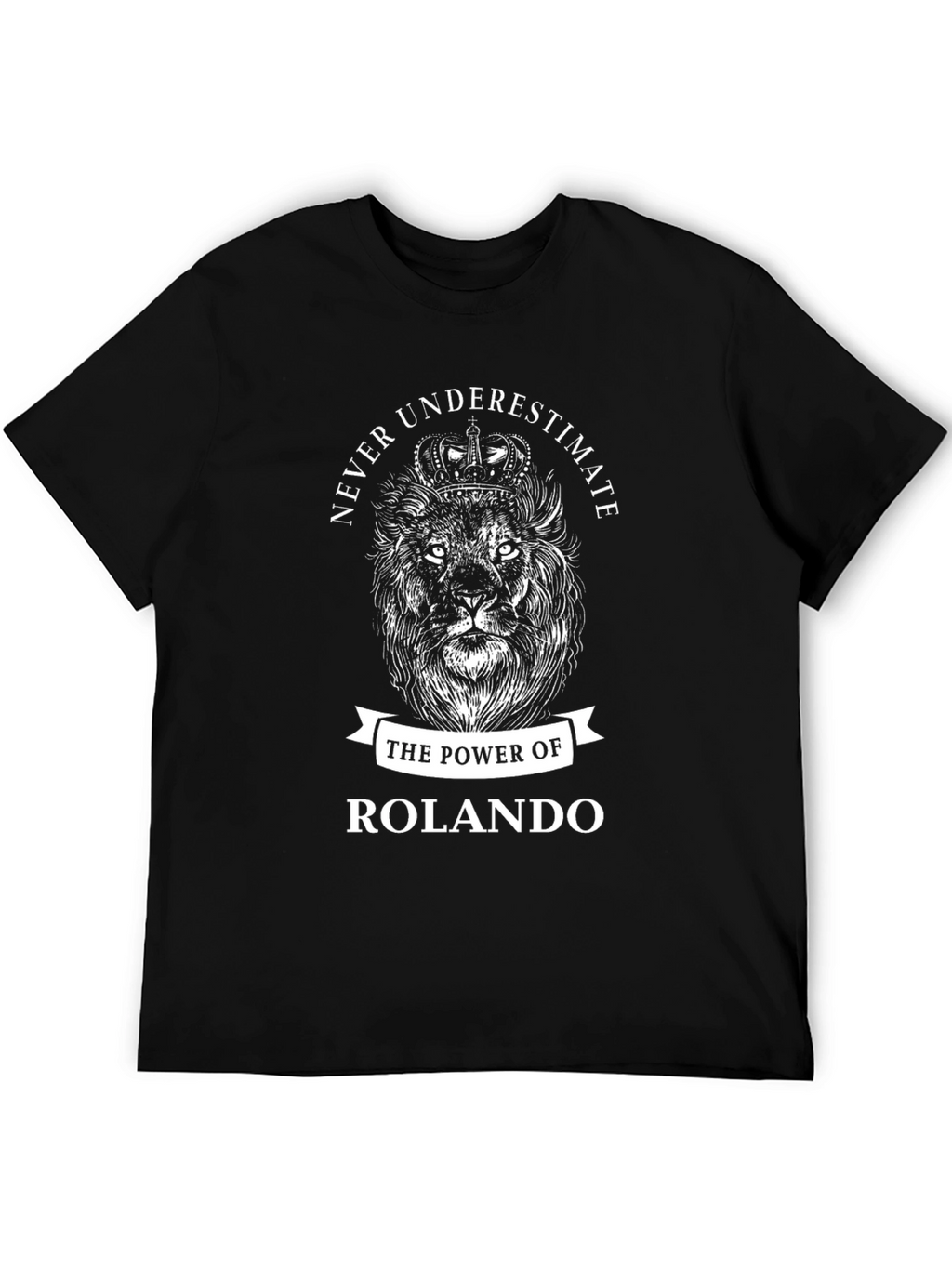 Rolando Lion King Crown Black T-Shirt