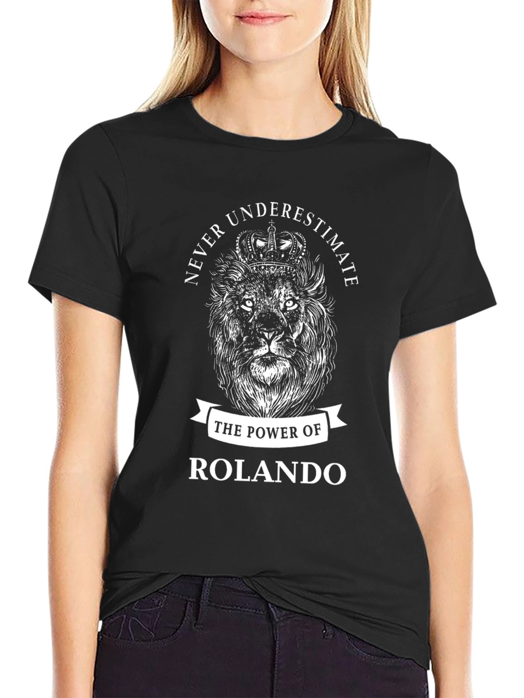 Rolando Lion King Crown Black T-Shirt