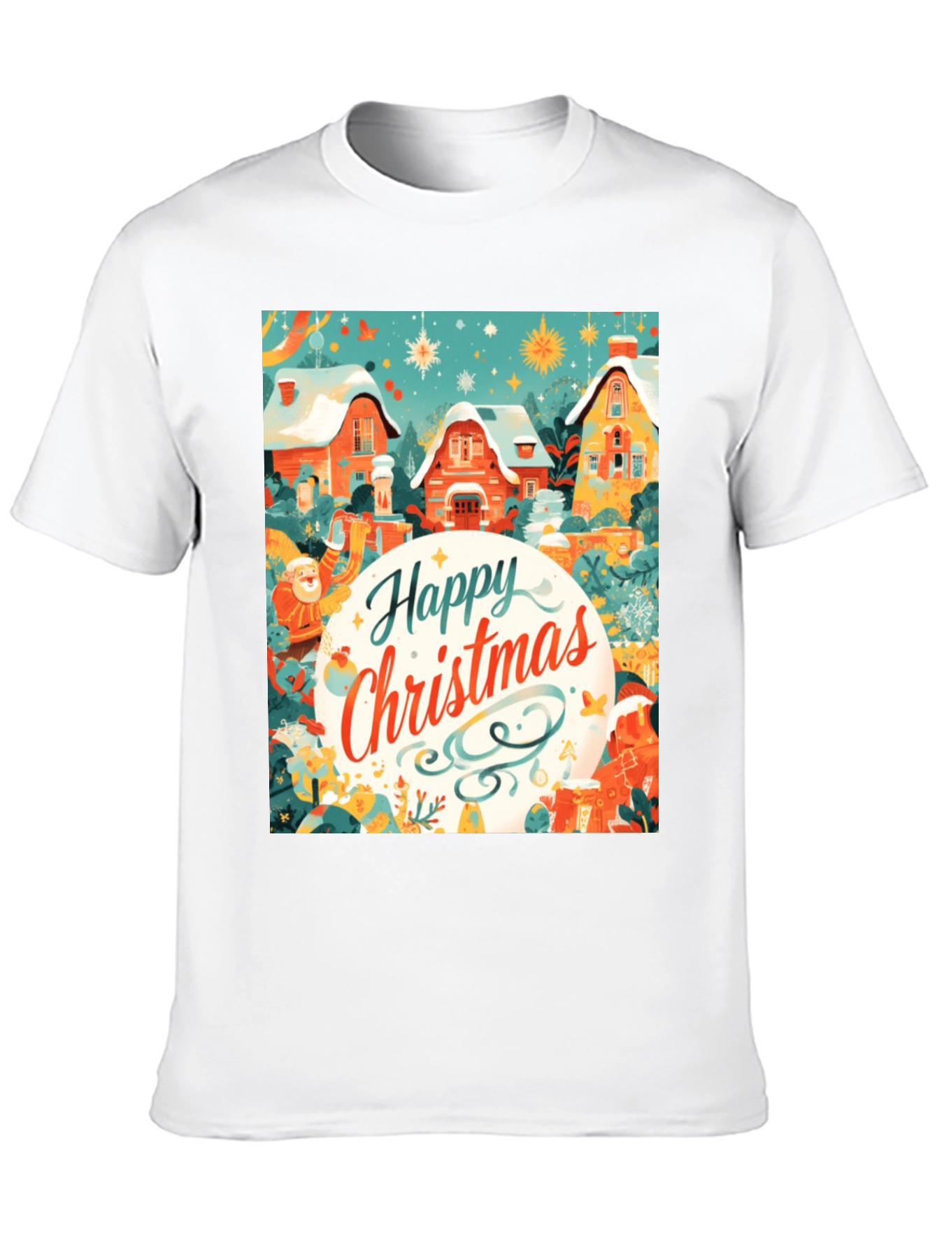 Festive Christmas Village Graphic Tee