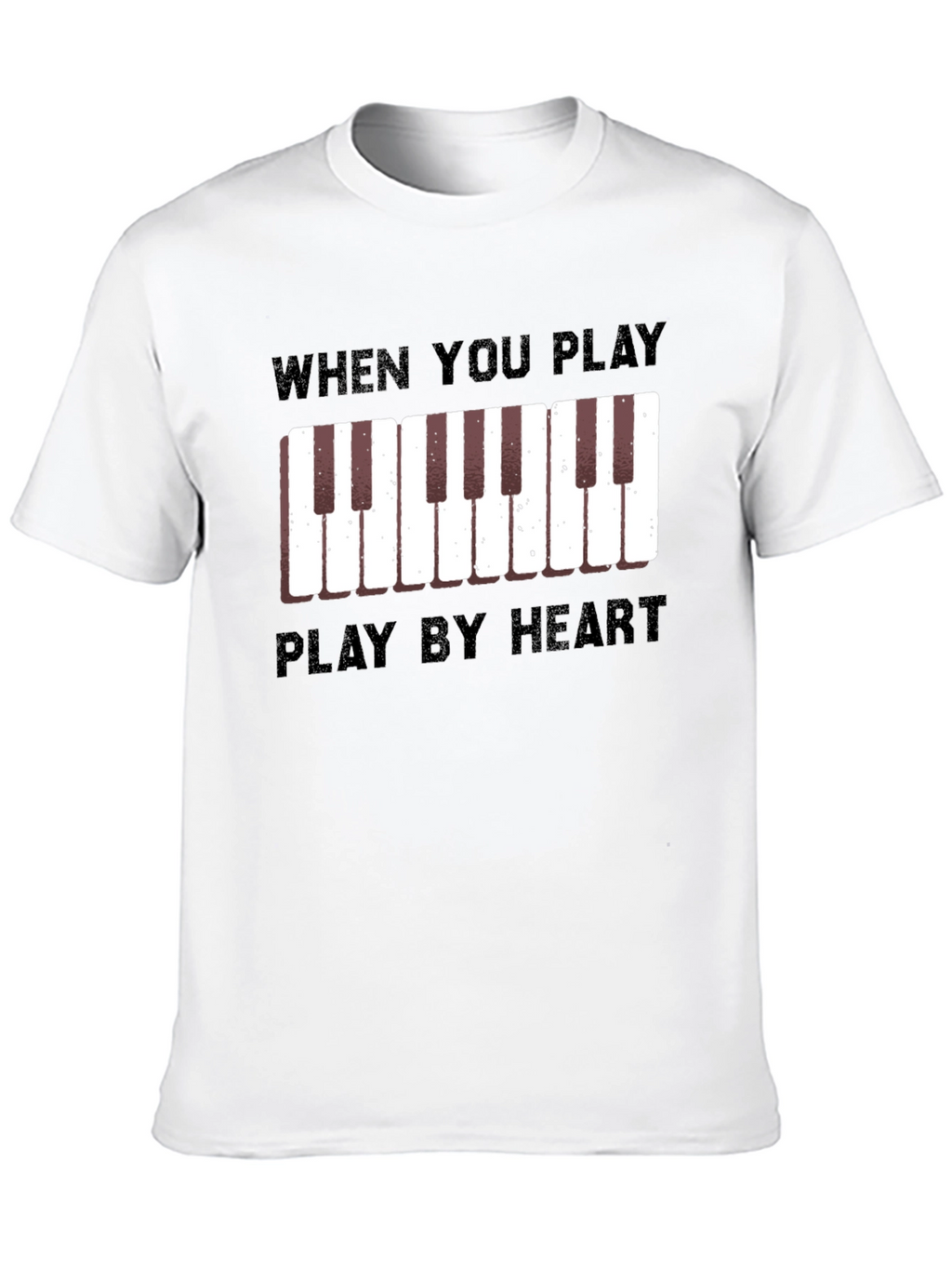 Play By Heart Piano Keys Graphic T-Shirt