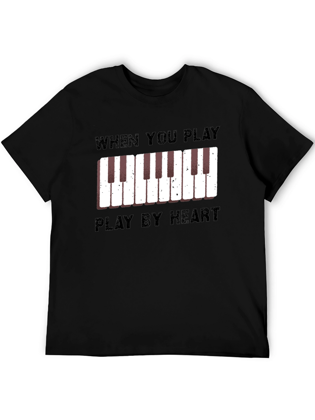 Play By Heart Piano Keys Graphic T-Shirt