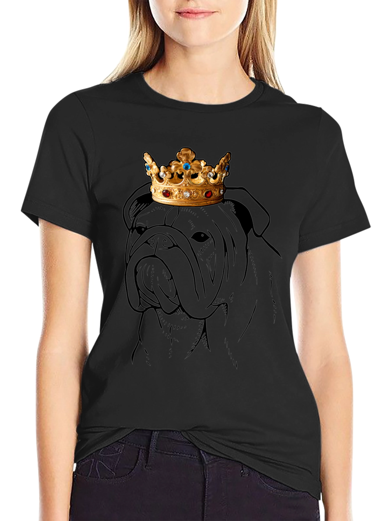 Bulldog King Graphic Tee - Black