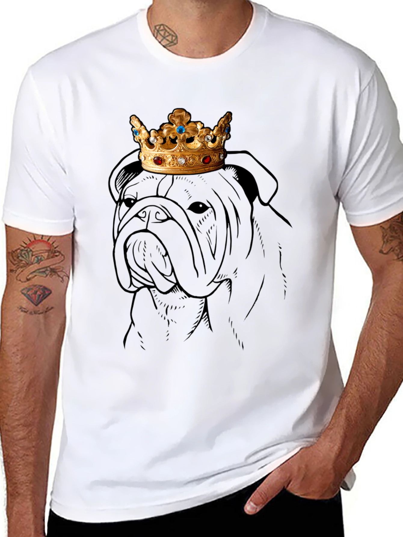 Bulldog King Graphic Tee - Black