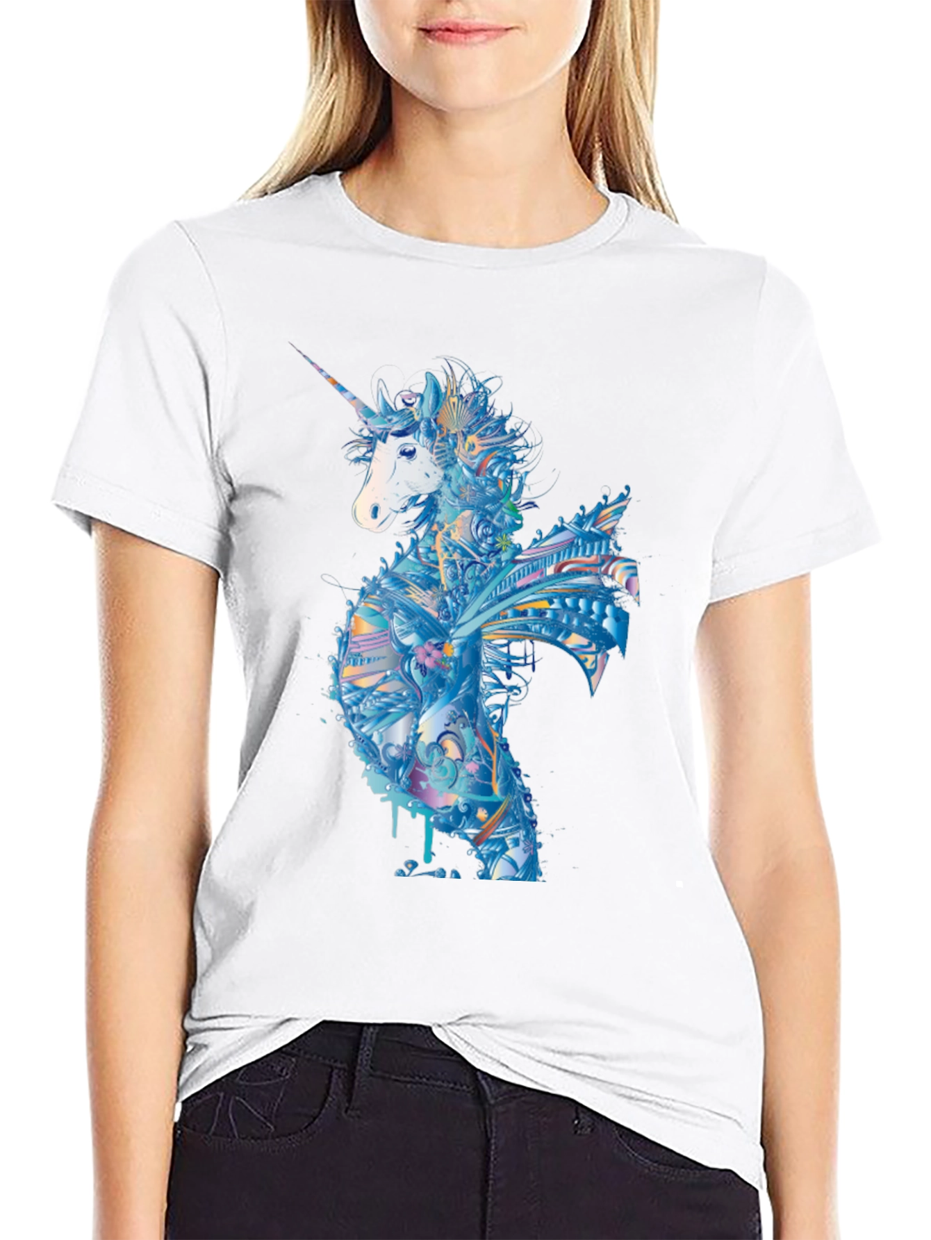 Unicorn Graphic Tee - Mens Black T-Shirt
