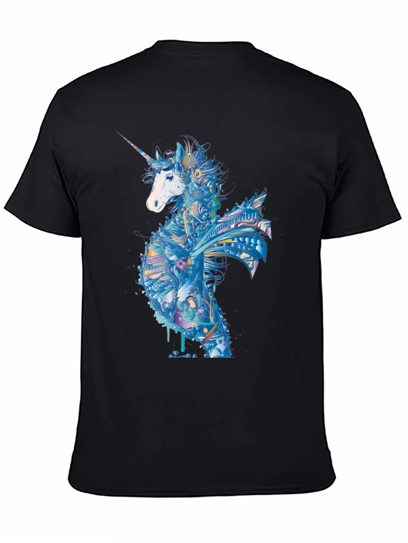 Unicorn Graphic Tee - Mens Black T-Shirt