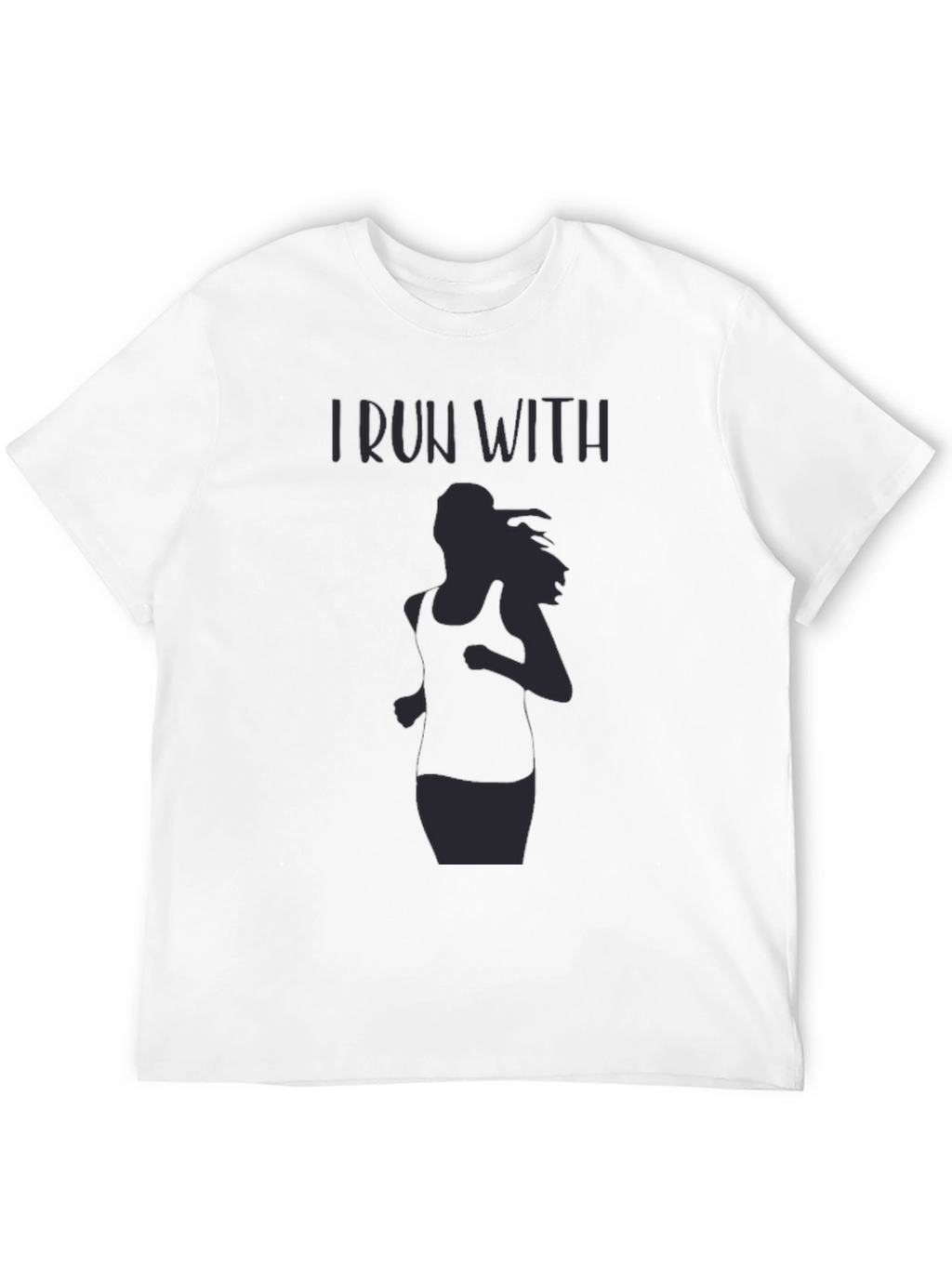 I Run With Womens Running Graphic Tee