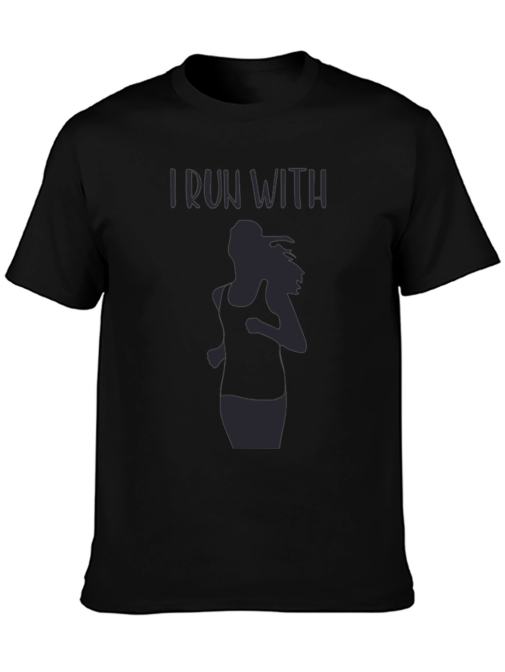 I Run With Womens Running Graphic Tee