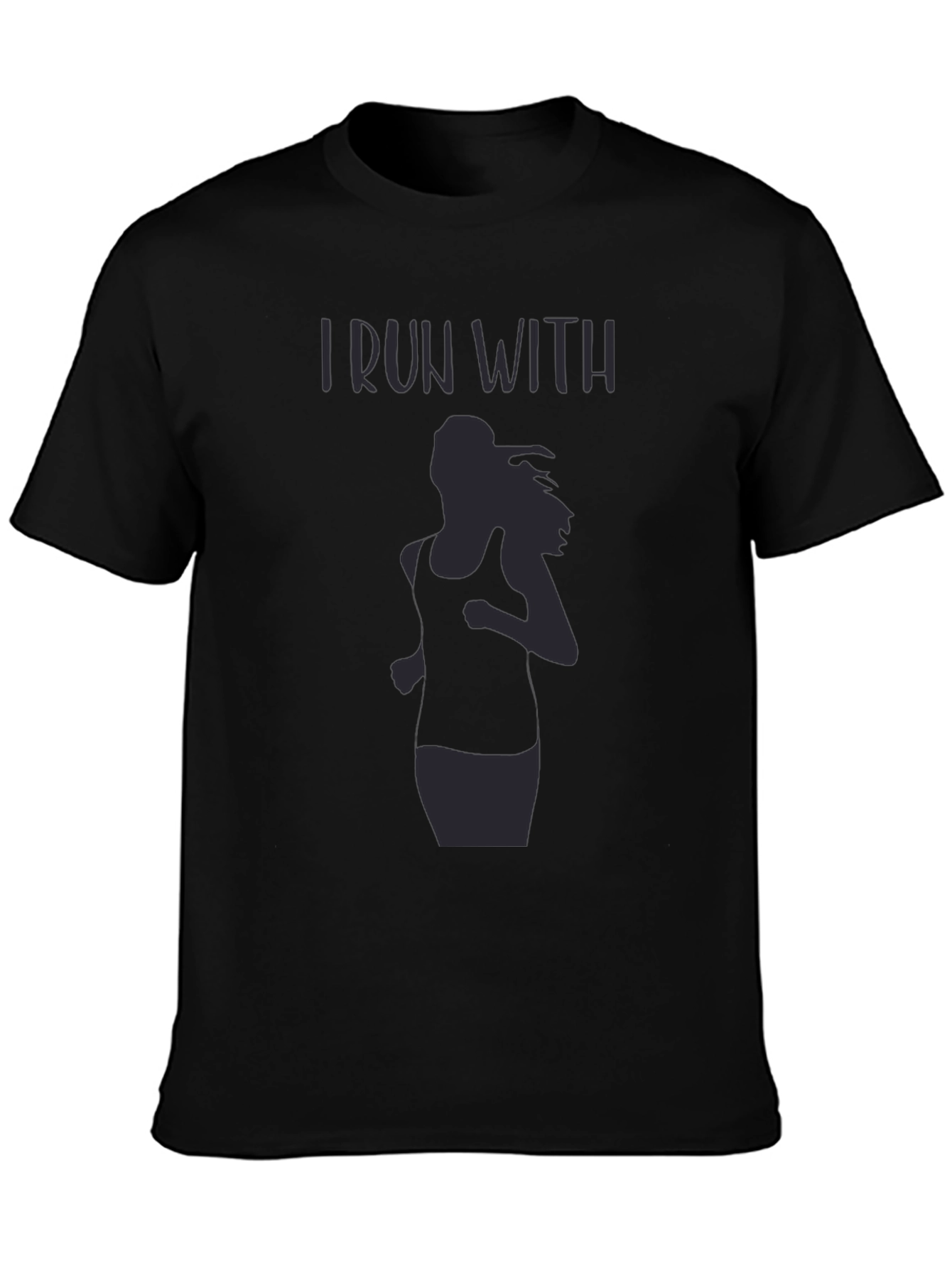 I Run With Womens Running Graphic Tee