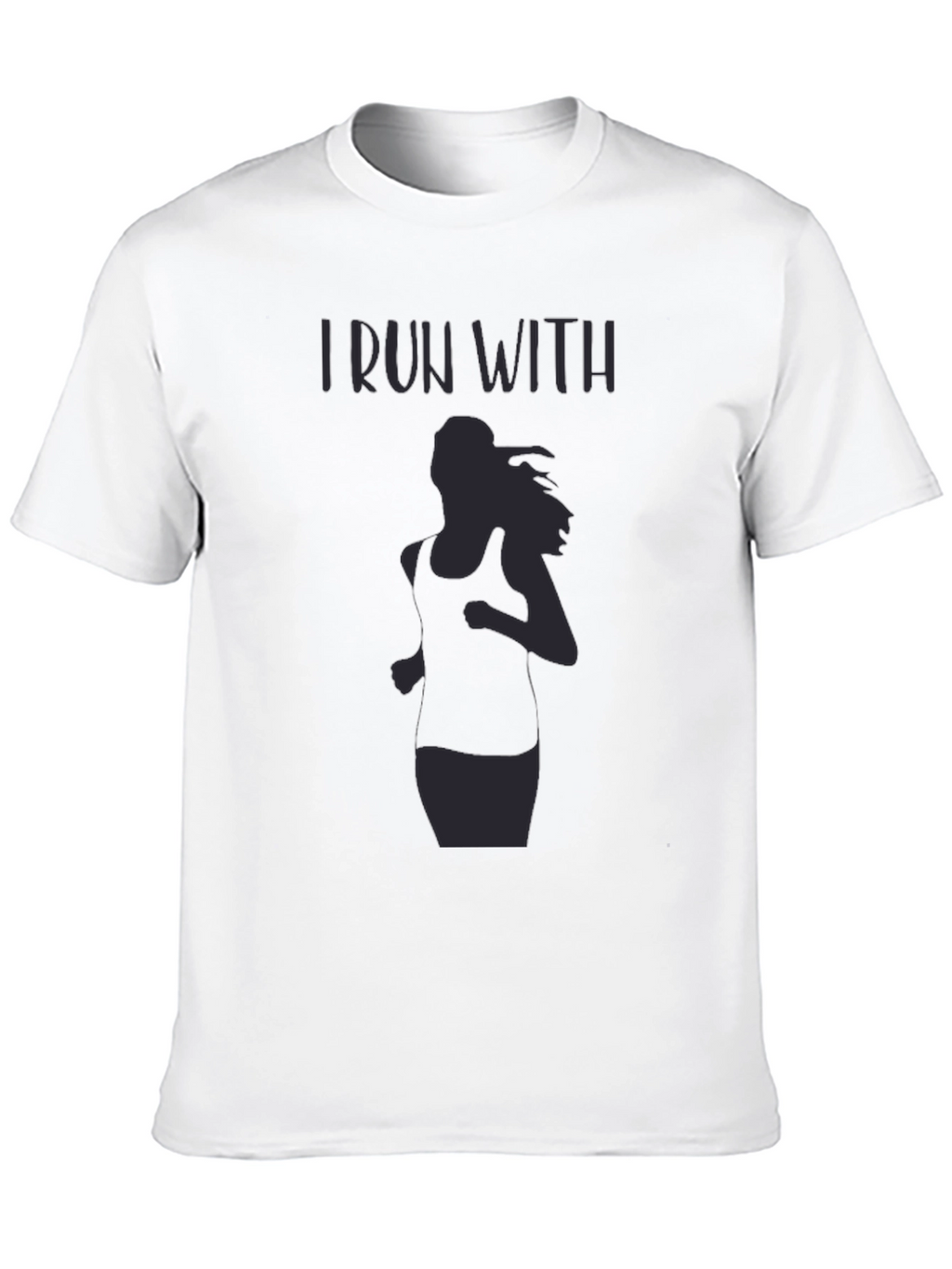 I Run With Womens Running Graphic Tee