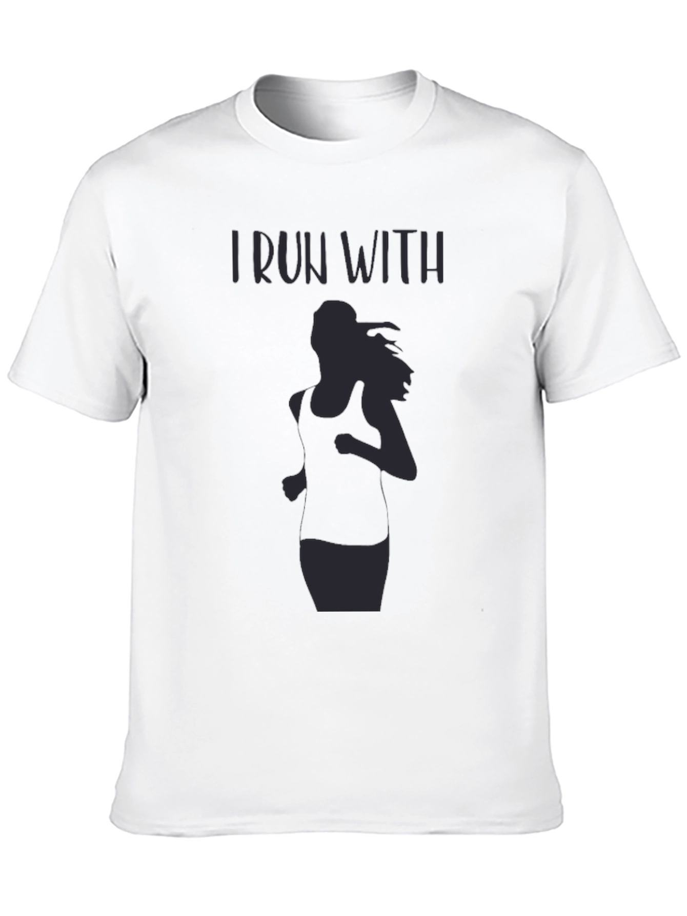 I Run With Womens Running Graphic Tee